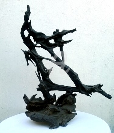 Skulptur mit dem Titel "decorative composit…" von Revaz Verulidze, Original-Kunstwerk, Holz