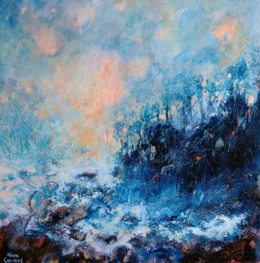 Rapides Peinture intitulée "Rapides" par Rève Cordel, Œuvre d'art originale, Huile Monté sur Châssis en bois