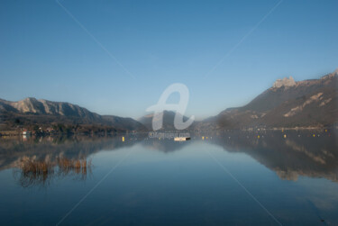 Photography titled "Le lac ,les montagn…" by Karine Revillon, Original Artwork