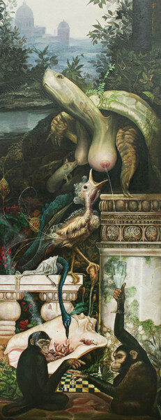 Painting titled "The Essence of Wisd…" by Reydel Espinosa Fernandez, Original Artwork, Oil