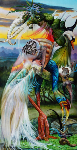 Painting titled "Metamorphosis 1" by Reydel Espinosa Fernandez, Original Artwork, Oil