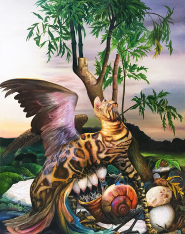 「Miraculous Mammal」というタイトルの絵画 Reydel Espinosa Fernandezによって, オリジナルのアートワーク, オイル