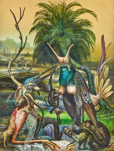 Malerei mit dem Titel "Abundance" von Reydel Espinosa Fernandez, Original-Kunstwerk, Öl