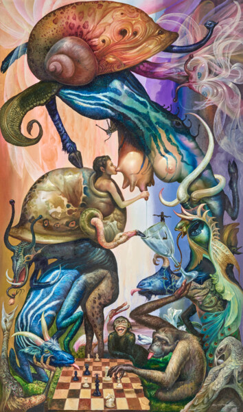 Painting titled "Delusion" by Reydel Espinosa Fernandez, Original Artwork, Oil