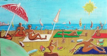 Pintura intitulada "1998-3" por Reyes Solis Fernandez, Obras de arte originais, Têmpera