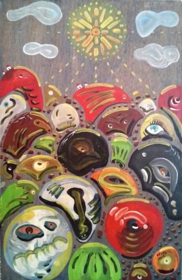 "2011-2" başlıklı Tablo Reyes Solis Fernandez tarafından, Orijinal sanat, Zamklı boya
