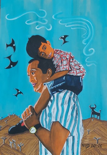 Malerei mit dem Titel "2021-26" von Reyes Solis Fernandez, Original-Kunstwerk, Tempera
