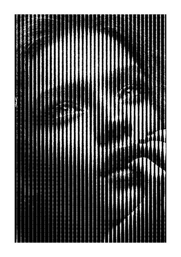 Druckgrafik mit dem Titel "Léa" von Vincent Dedieu Aka Reyes Street Art, Original-Kunstwerk, Siebdruck