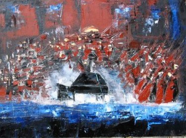 Peinture intitulée "Concert etude [09-2…" par Pierre René Reymond, Œuvre d'art originale, Huile