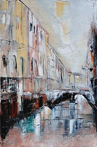 Painting titled "Venise en automne" by Pierre René Reymond, Original Artwork