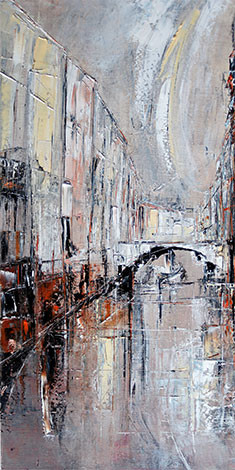 Painting titled "Venise en automne" by Pierre René Reymond, Original Artwork