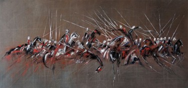 Painting titled "Bataille VII" by Pierre René Reymond, Original Artwork