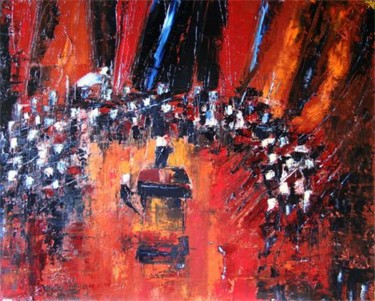 Painting titled "Le concert #3 flamb…" by Pierre René Reymond, Original Artwork, Oil