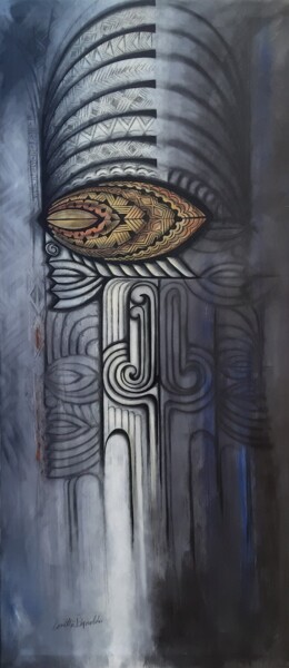 Malerei mit dem Titel "Spirit of Tangaroa" von Reynolds, Original-Kunstwerk, Acryl Auf Keilrahmen aus Holz montiert