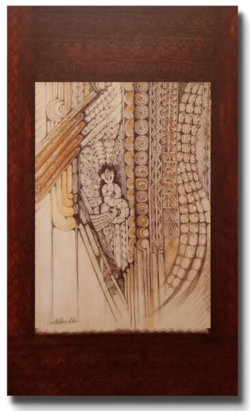 Картина под названием "Tapa 1" - Reynolds, Подлинное произведение искусства, Акрил Установлен на Деревянная рама для носилок