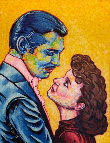 Painting titled "gone with the wind" by Reza Davatgar, Original Artwork, Acrylic