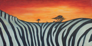 Painting titled "Africa" by Reza Davatgar, Original Artwork, Oil