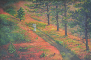 Painting titled "walk" by Reza Davatgar, Original Artwork