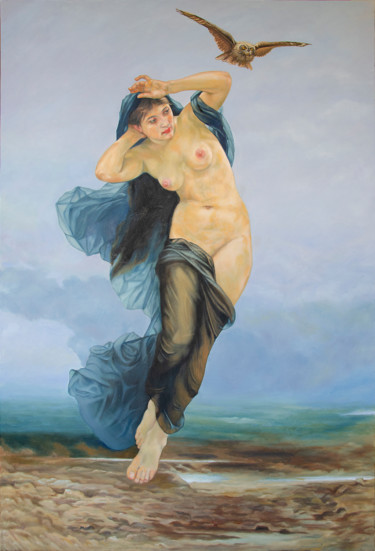 Pintura intitulada "La-Nuit / William A…" por Reza Davatgar, Obras de arte originais, Óleo