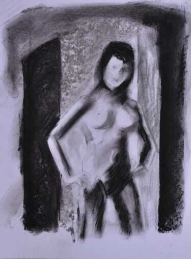 Drawing titled "nude3" by Reza Sayyad Soufdoost, Original Artwork, Pencil
