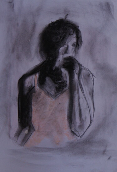 Dessin intitulée "nude5" par Reza Sayyad Soufdoost, Œuvre d'art originale, Crayon