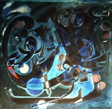 Peinture intitulée "L'etre inconnu" par Ahmed Rezgui, Œuvre d'art originale, Huile