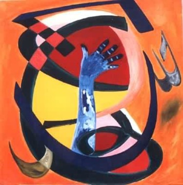 Peinture intitulée "Un Appel" par Ahmed Rezgui, Œuvre d'art originale, Huile