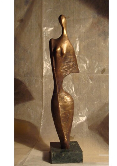 Sculpture titled "36x9x7-torso-bronze…" by Rezo Khasia, Original Artwork, Casting