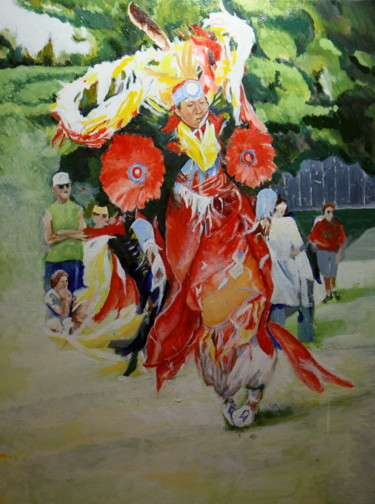 Pintura titulada "indian-dancer.jpg 5…" por Gennadi Finkelstein (rfmetro), Obra de arte original, Oleo
