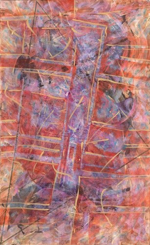 Painting titled "Triangulation 1" by Ricardo Morin, Original Artwork, Oil
