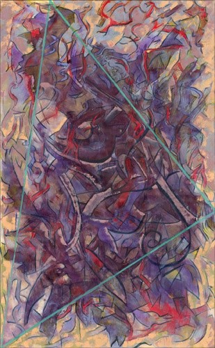 Peinture intitulée "Triangulation 2" par Ricardo Morin, Œuvre d'art originale, Huile