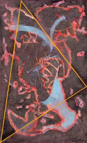 Painting titled "Triangulation 17" by Ricardo Morin, Original Artwork, Oil