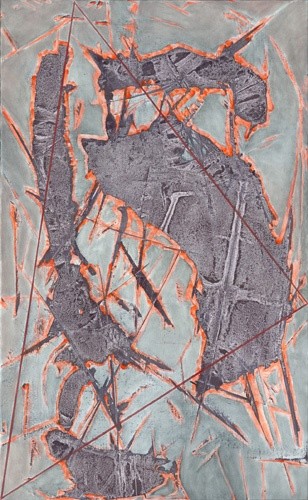 Painting titled "Triangulation 18" by Ricardo Morin, Original Artwork, Oil