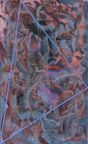 Peinture intitulée "Triangulation 5" par Ricardo Morin, Œuvre d'art originale, Huile