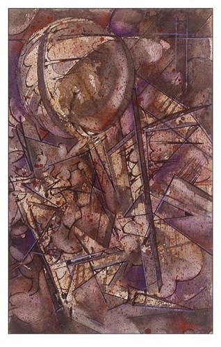 Pittura intitolato "Sitar" da Ricardo Morin, Opera d'arte originale, Acquarello