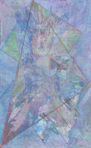 Painting titled "Triangulation 25" by Ricardo Morin, Original Artwork, Oil