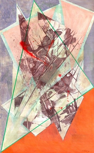 Painting titled "Triangulation 23" by Ricardo Morin, Original Artwork, Oil