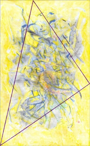 Pintura intitulada "Triangulation 27" por Ricardo Morin, Obras de arte originais, Óleo
