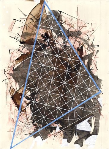 Drawing titled "Triangulation 36" by Ricardo Morin, Original Artwork