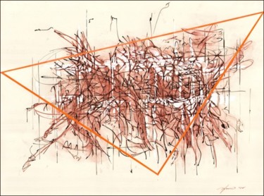 Drawing titled "Triangulation 39" by Ricardo Morin, Original Artwork