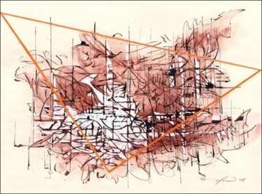 Drawing titled "Triangulation 40" by Ricardo Morin, Original Artwork