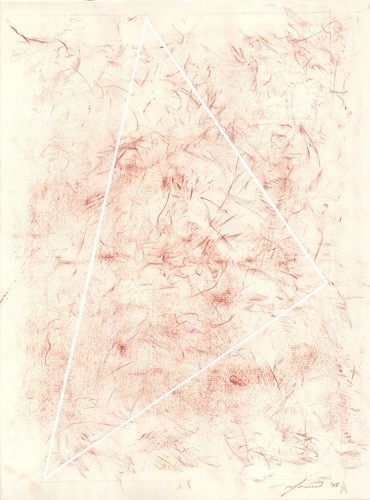 Drawing titled "Triangulation II" by Ricardo Morin, Original Artwork