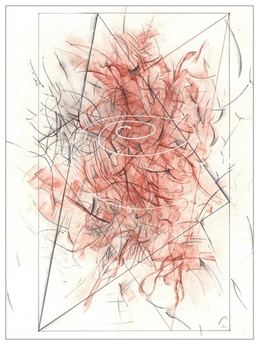 Drawing titled "Triangulation III" by Ricardo Morin, Original Artwork