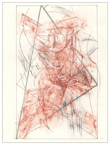 Drawing titled "Triangulation IV" by Ricardo Morin, Original Artwork