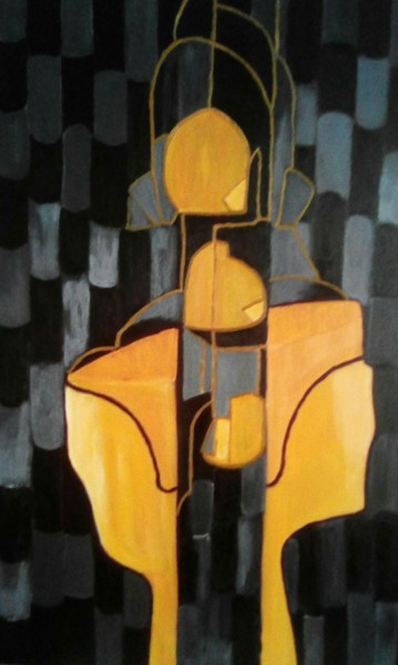 Peinture intitulée "Ombres et lumières" par Romuald, Œuvre d'art originale, Acrylique Monté sur Châssis en bois