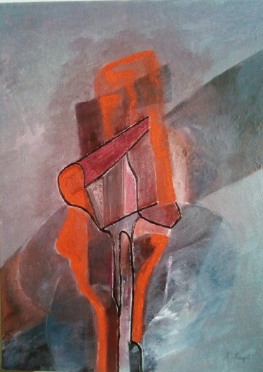 Картина под названием "Abstraction" - Romuald, Подлинное произведение искусства, Акрил Установлен на Деревянная рама для нос…