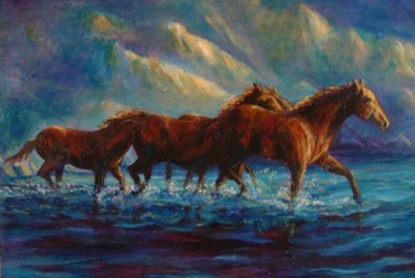 Painting titled "Heading Home" by Ritch Gaiti, Original Artwork, Other