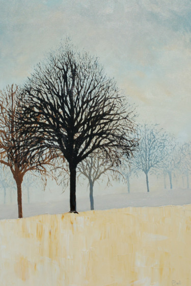 Peinture intitulée "Winter Still" par Ritch Gaiti, Œuvre d'art originale, Huile