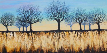Malerei mit dem Titel "Between Seasons" von Ritch Gaiti, Original-Kunstwerk, Öl