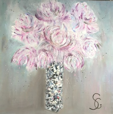 Peinture intitulée "Fleurs 31" par Sandrine Groliere, Œuvre d'art originale, Acrylique